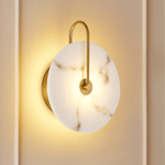Round Alabaster Wall Sconce 01