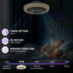 ZEUSFULLY quiet 6-speed bedroom ceiling fan with stepless dimming light