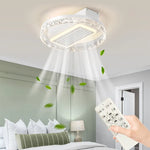 20 inch bladeless ceiling fan light with remote control flush mount 01