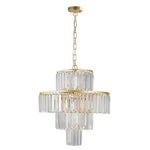 20 inch luxury crystal chandelier with 4 tier design and gold frame