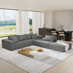Modular Sectional Sofa with Chenille Upholstery