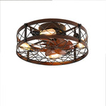 Caged Ceiling Fan with Light