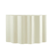Modern Fiberglass Console Table with Wavy Design, 47