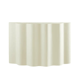 Modern Fiberglass Console Table with Wavy Design, 47