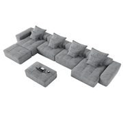 ZEUSFULLY 8-Piece Modular Sectional Sofa: Engineered for Stability & Cloud-Like Comfort