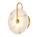 Round Alabaster Wall Sconce