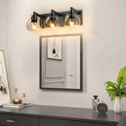 Modern Bathroom Vanity Light with clear glass shades