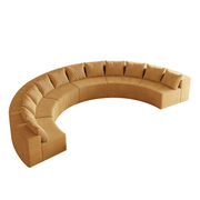 6 piece symmetrical curved sectional setup for apartment bedroom or creative studio lobby