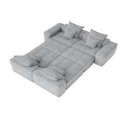 ZEUSFULLY 8-Piece Modular Sectional Sofa: Engineered for Stability & Cloud-Like Comfort