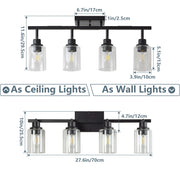 Modern Black Track Lighting Kit with Rotatable Spotlights