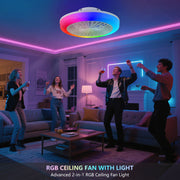 Modern low profile flush mount ceiling fan for low ceilings and bunk beds