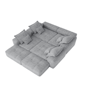 ZEUSFULLY 8-Piece Modular Sectional Sofa: Engineered for Stability & Cloud-Like Comfort