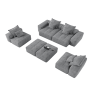 ZEUSFULLY 8-Piece Modular Sectional Sofa: Engineered for Stability & Cloud-Like Comfort