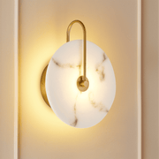 Round Alabaster Wall Sconce 01