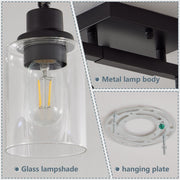 Modern Black Track Lighting Kit with Rotatable Spotlights