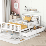 Durable solid pine wood bed construction with 8 reinforced slats, no box spring needed, 450 lbs weight capacity.