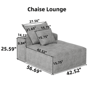 ZEUSFULLY 8-Piece Modular Sectional Sofa: Engineered for Stability & Cloud-Like Comfort