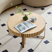 Modern Handcraft Drum Coffee Table – 31.5