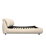 King Size Luxury Upholstered Platform Bed with Oversized Padded Backrest – High-End Solid Wood Frame with Cloud-Comfort Ergonomic Design