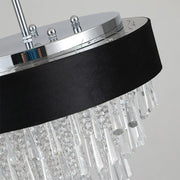 Precision-cut K9 octagonal crystal beads on a ZEUSFULLY chandelier