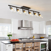 350 degree rotatable industrial spotlight heads with clear glass shades close-up