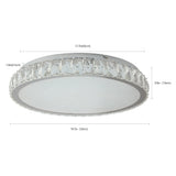 Crystal LED Ceiling Light Modern Flush Mount Fixture – Dimmable K9 Crystal Ceiling Light with 3 Color Temperatures