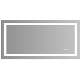 Frameless Smart Vanity Mirror – Dimmable 3 Color Lighting