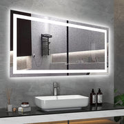 LED Bathroom Mirror 60x 32 Inch with Lights, Anti-Fog & Dimming LED Bathroom Vanity Mirror