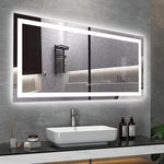 LED Bathroom Mirror with Front & Backlit Lighting 02
