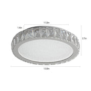 Crystal LED Ceiling Light Modern Flush Mount Fixture – Dimmable K9 Crystal Ceiling Light with 3 Color Temperatures