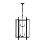ZEUSFULLY 18 inch Geometric Iron Pendant Chandelier in Chrome Finish