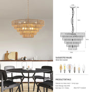 Rustic & Modern Tiered Hemp Rope Boho Chandelier – 20