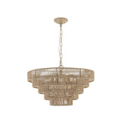 boho chandelier woven hemp rope pendant light