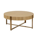 Modern Handcraft Drum Coffee Table – 31.5