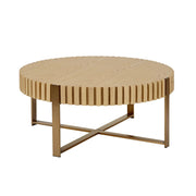 Modern Handcraft Drum Coffee Table – 31.5
