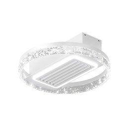 20 inch bladeless ceiling fan light with remote control flush mount