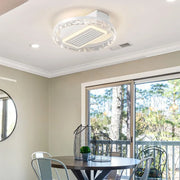 20 inch bladeless ceiling fan light with remote control flush mount 02