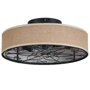 20 inch caged ceiling fan with light flush mount farmhouse ceiling fan