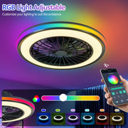 Modern LED Ceiling Fan with Light, 20