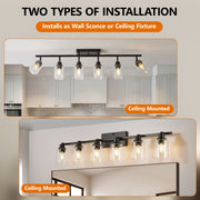 Modern Black Track Lighting Kit with Rotatable Spotlights
