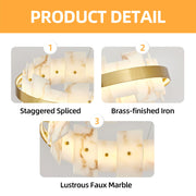 Alabaster Rectangle Chandelier, 46.8