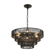 Rustic & Modern Tiered Hemp Rope Boho Chandelier – 20