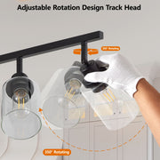 Modern Black Track Lighting Kit with Rotatable Spotlights