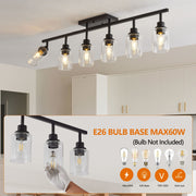 Modern Black Track Lighting Kit with Rotatable Spotlights