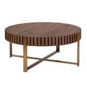 Modern Handcraft Drum Coffee Table – 31.5