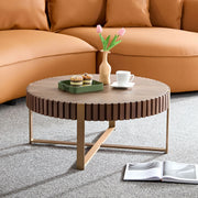 Modern Handcraft Drum Coffee Table – 31.5