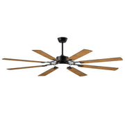ZEUSFULLY 8-Blade Farmhouse Windmill Ceiling Fan with LED Light, 52