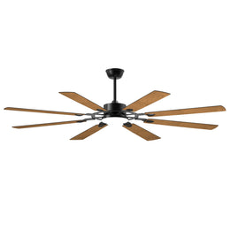 ZEUSFULLY 8-Blade Farmhouse Windmill Ceiling Fan with LED Light, 52