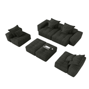ZEUSFULLY 8-Piece Modular Sectional Sofa: Engineered for Stability & Cloud-Like Comfort