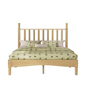 Full Size Wood Platform Bed with Solid Frame & Slat Support, Retro Gourd Headboard for Stable, Noise-Free Sleep
